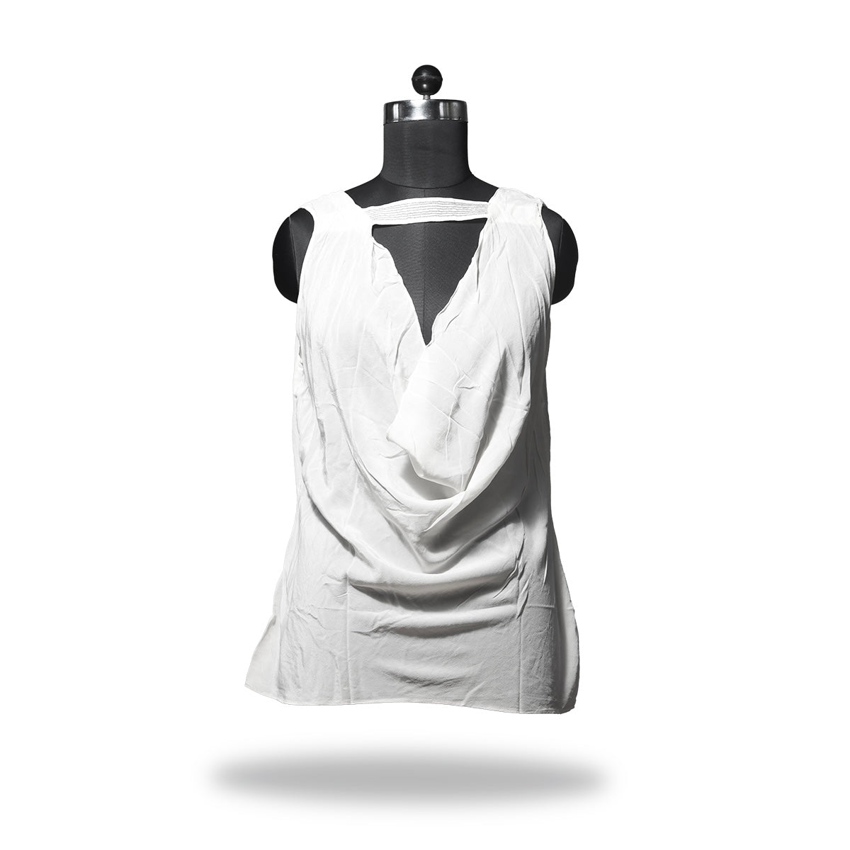 Les Petites White Cowl Neck Top