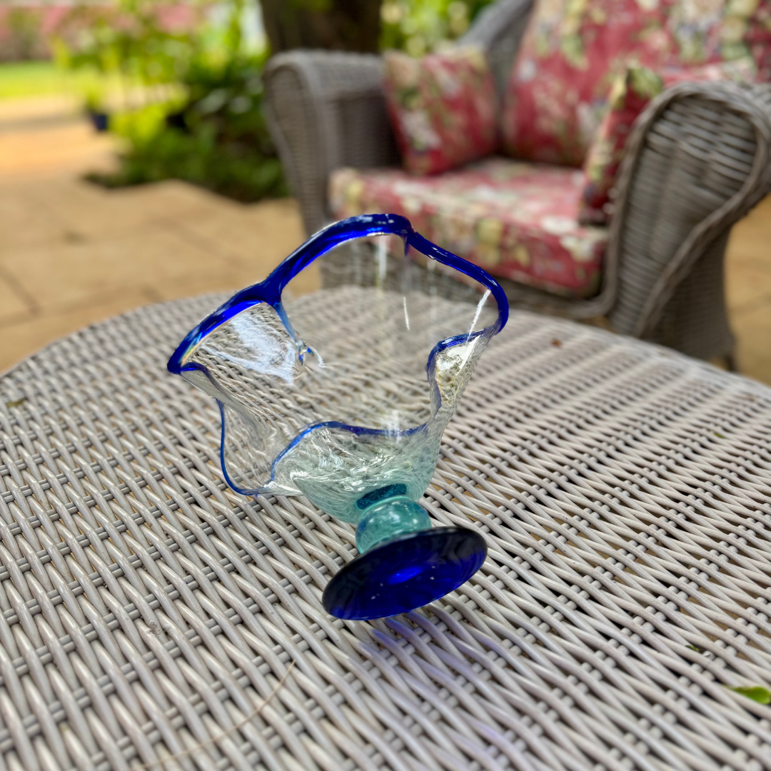 Blue Italian Crystal Bowls