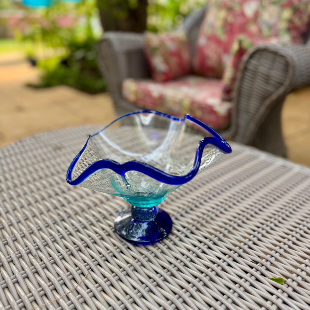 Blue Italian Crystal Bowls