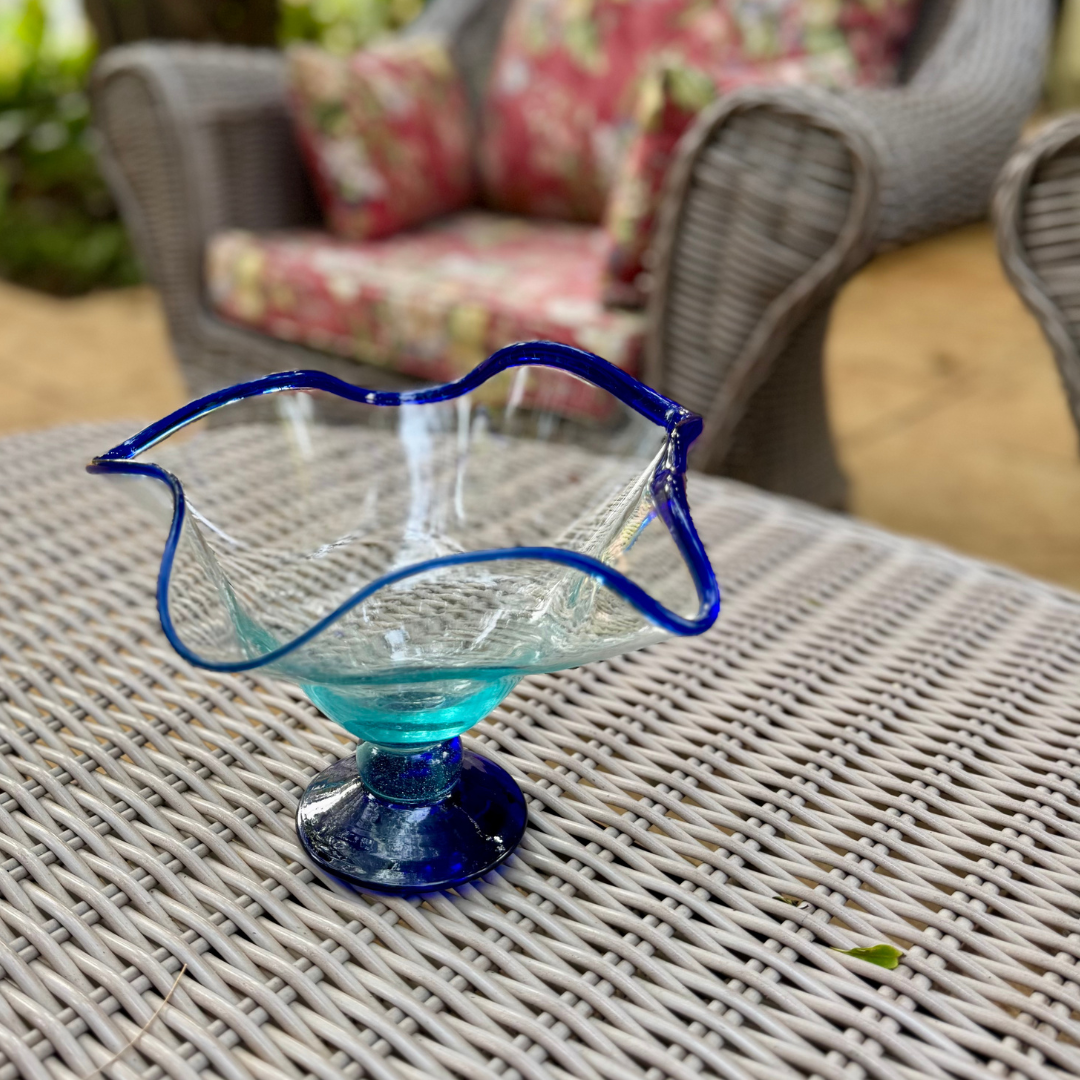 Blue Italian Crystal Bowls