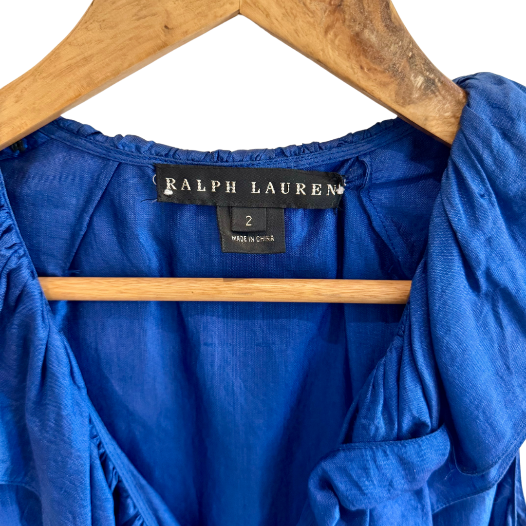 Ralph Lauren Silk Ruffle Blouse