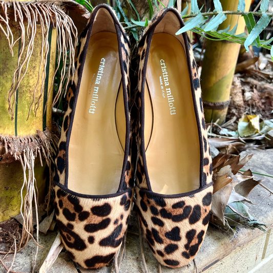 Cristina Millotti Animal Print Flats