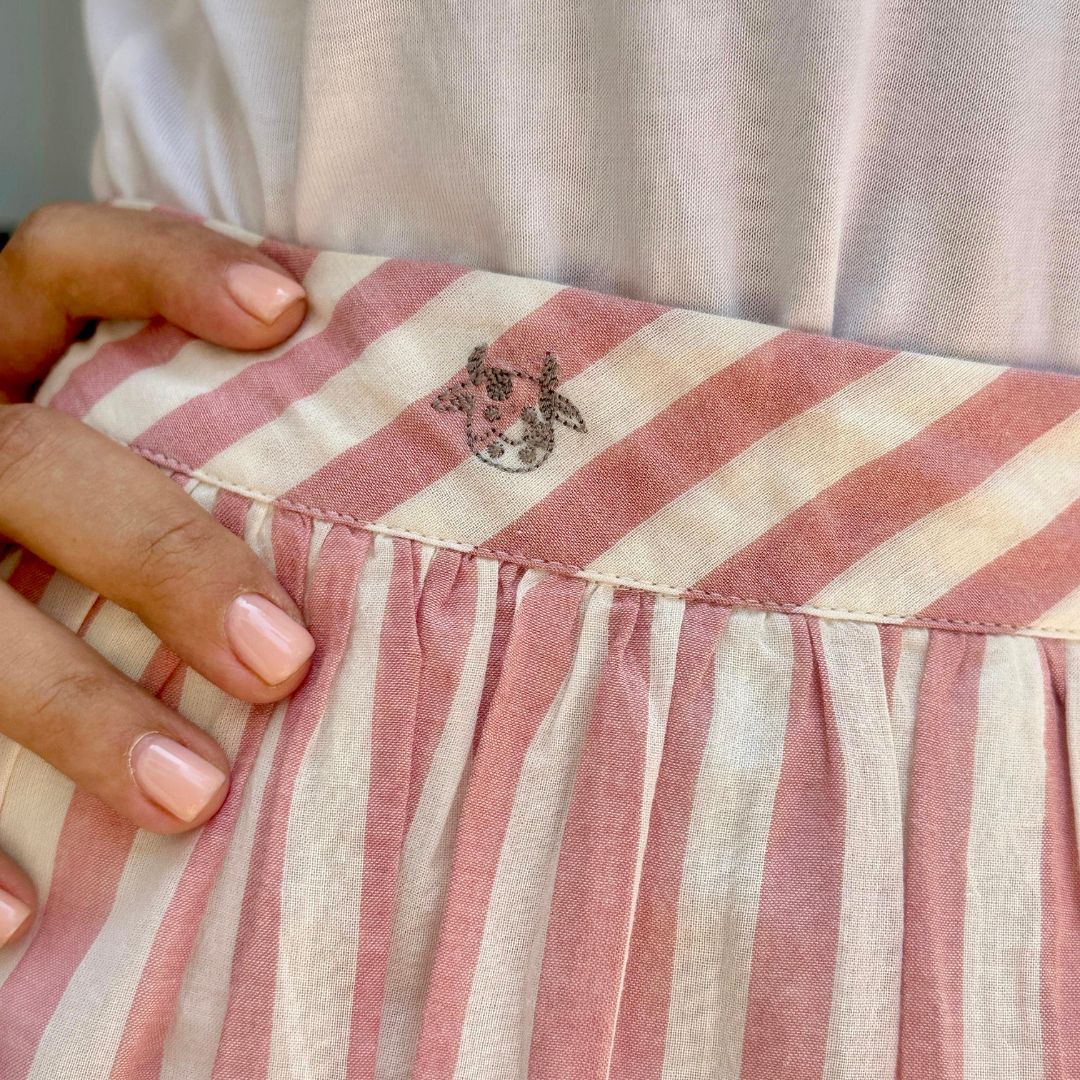 Nicobar Pink Striped Skirt