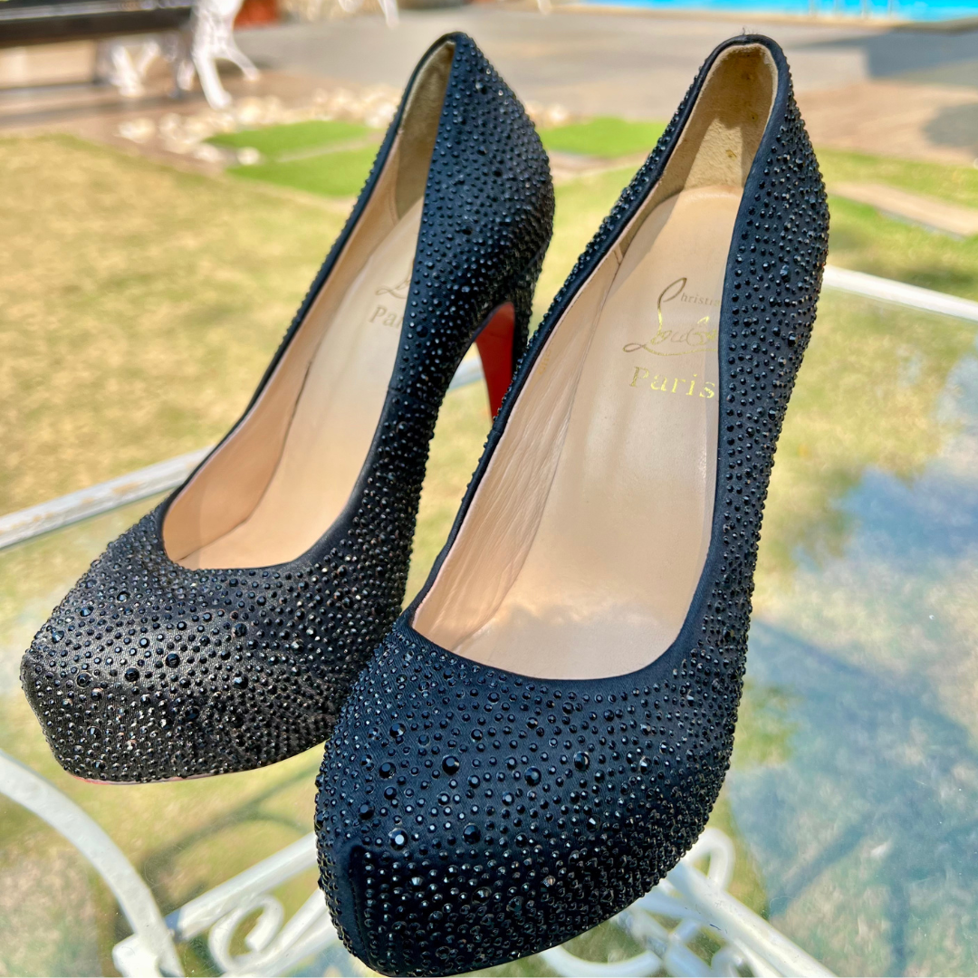 Christian Louboutin Crystal Embellished Platform Pumps