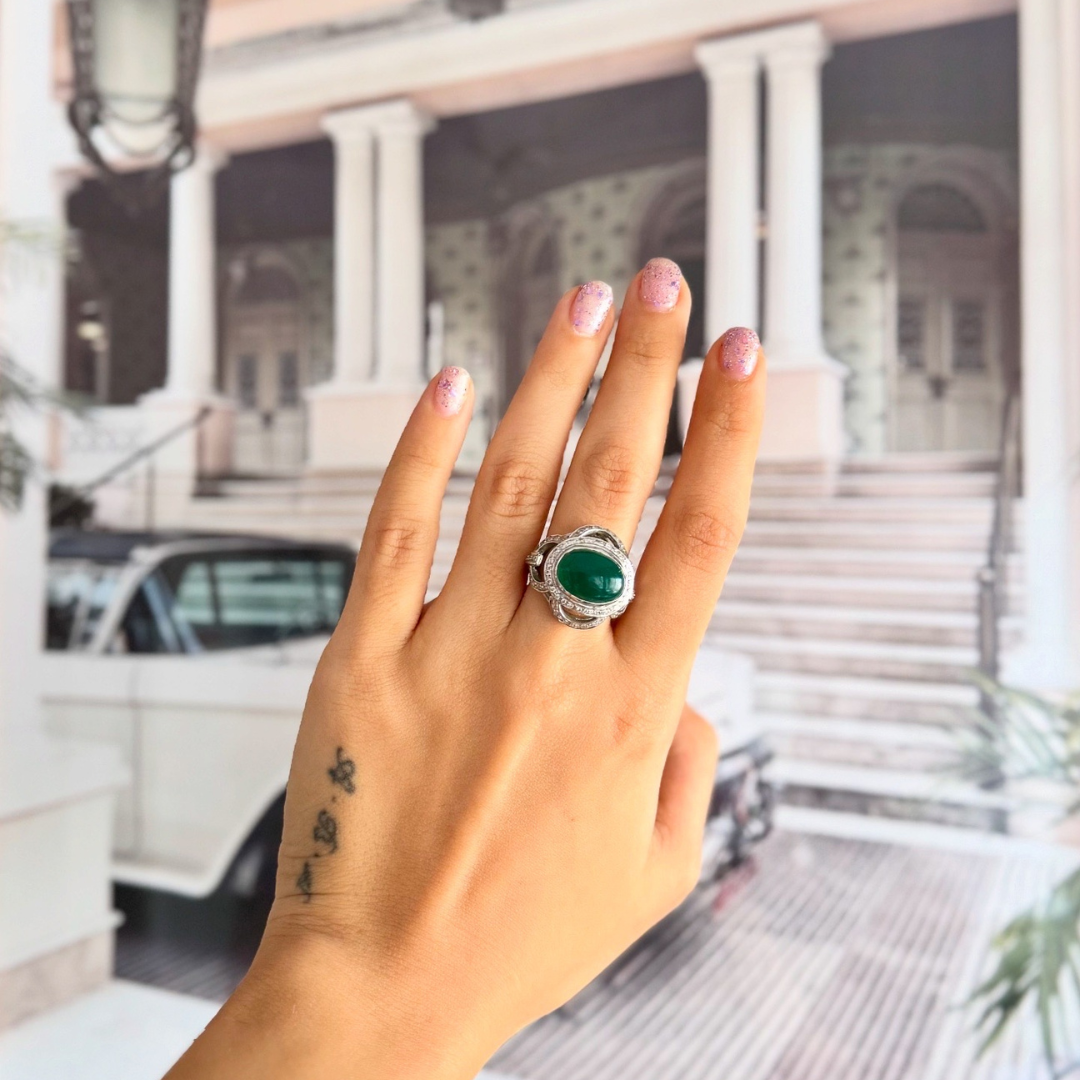 Green Emerald Ring