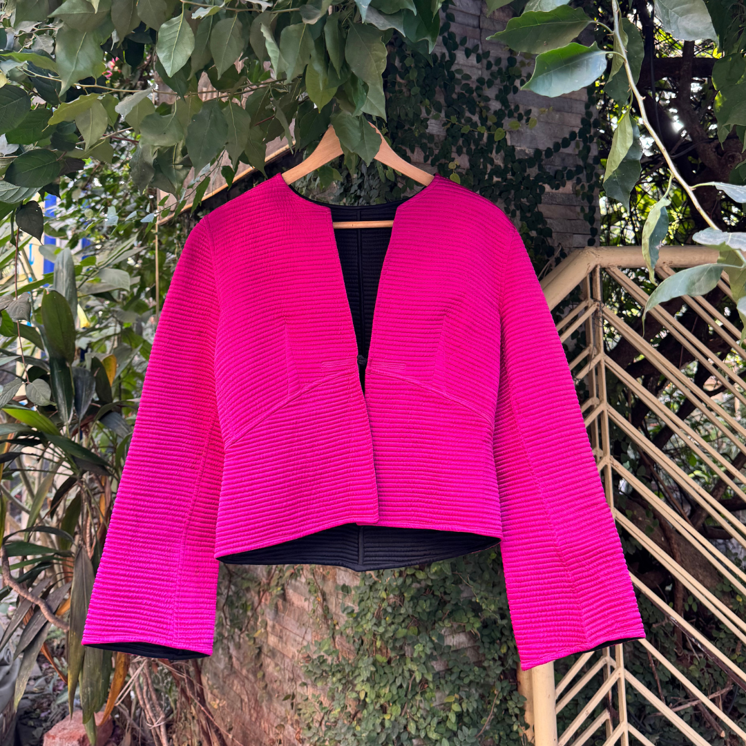 Hot Pink Jaipur Bomber Jacket